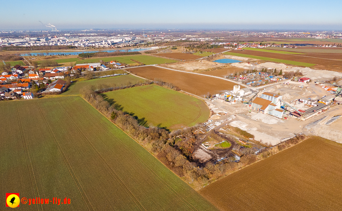 07.02.2023 - Luftbilder von dem Quetschwerk in Gronsdorf bei Haar